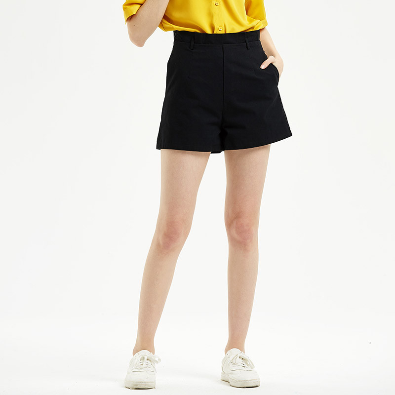 WEWE夏季高腰百搭气质宽松短裤2