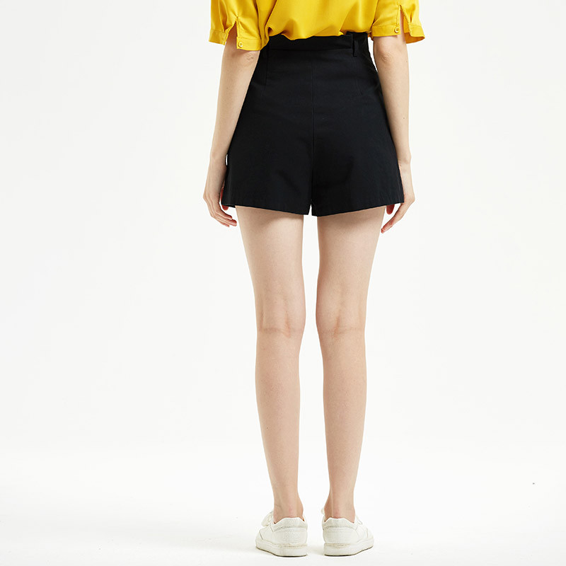 WEWE夏季高腰百搭气质宽松短裤5