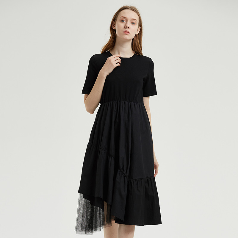 WEWE夏季收腰显瘦简约连衣裙2