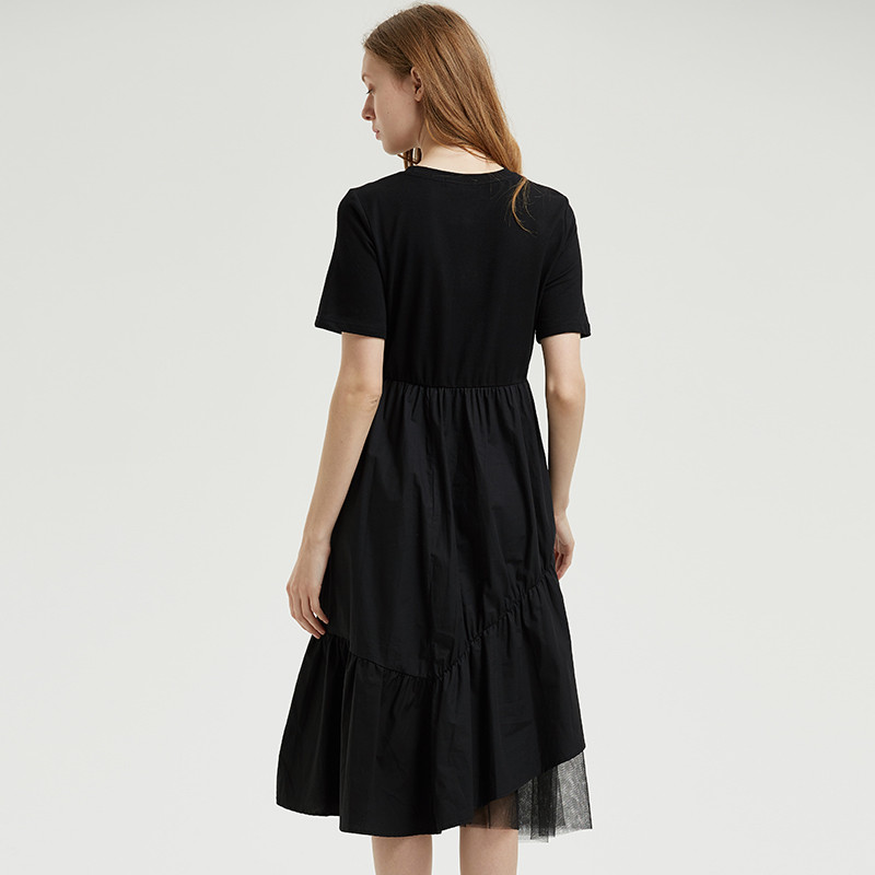 WEWE夏季收腰显瘦简约连衣裙5