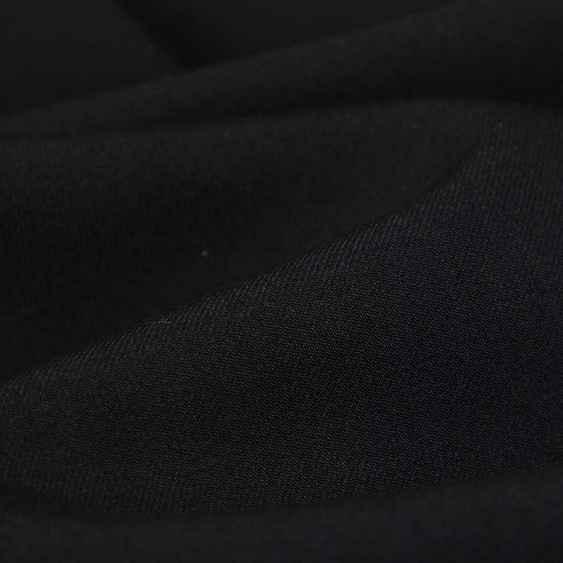 WEWE/唯唯 夏季新品黑色圆领塑腰单排扣时尚A字连衣裙4